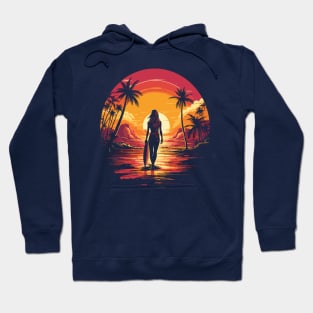 Girls surf better, summer surfing, sunset hunting v13 Hoodie